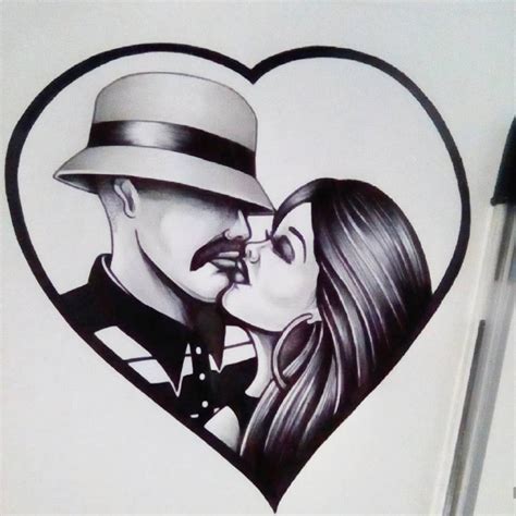 chicano drawings love|chicano love drawing easy.